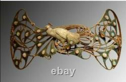 Belt Buckle Art New Victorian Style Lalique Enamels Glass Paste 19th