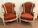 Bergères Has Ears Style Louis Xvi Pair Of Chairs Patinated
