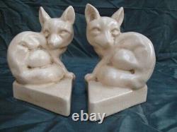 Bookend Figurine Fox Wildlife Hunting Style Art Deco Style Art Nouveau