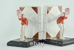 Bookend Figurine Sexy Pin-up Bathing Diver Art Deco Style Art