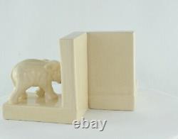 Bookends Figurine Elephants Animalier Style Art Deco Style Art Nouveau Porcelain