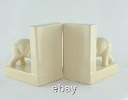 Bookends Figurine Elephants Animalier Style Art Deco Style Art Nouveau Porcelain