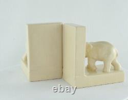 Bookends Figurine Elephants Animalier Style Art Deco Style Art Nouveau Porcelain