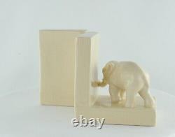 Bookends Figurine Elephants Animalier Style Art Deco Style Art Nouveau Porcelain