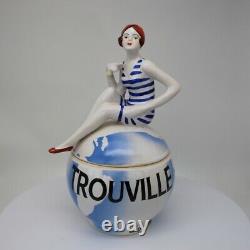 Box Jewelry Figure Trouville Bathing Pin-up Sexy Style Art Deco-german St