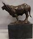Bronze Animal Bull Statue In Art Deco And Art Nouveau Style
