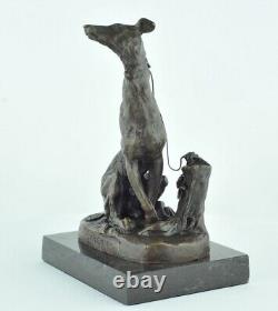 Bronze Animalier Hunting Dog Sculpture in Art Deco Style Art Nouveau