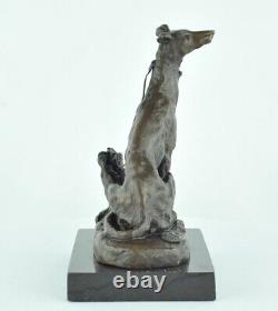 Bronze Animalier Hunting Dog Sculpture in Art Deco Style Art Nouveau