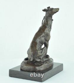 Bronze Animalier Hunting Dog Sculpture in Art Deco Style Art Nouveau