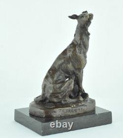 Bronze Animalier Hunting Dog Sculpture in Art Deco Style Art Nouveau