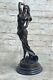 Bronze Art Style New Girl Statue Sexy Chair Sculpture, Signed Delore Sale