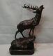 Bronze Deer Animalier Hunting Statue Sculpture In Art Deco And Art Nouveau Styles