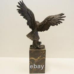 Bronze Eagle Bird Animal Sculpture in Art Deco Style Art Nouveau Style