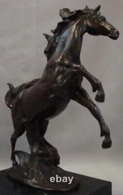Bronze Horse Animalier Statue Art Deco Style Art Nouveau Signed Bronze