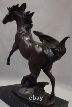 Bronze Horse Animalier Statue Art Deco Style Art Nouveau Signed Bronze
