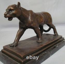 Bronze Lion and Lioness Animalier Style Sculpture in Art Deco and Art Nouveau Style