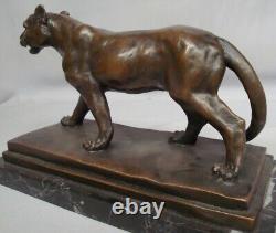 Bronze Lion and Lioness Animalier Style Sculpture in Art Deco and Art Nouveau Style