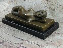 Bronze Metal Statue Marble Chair Nude Female Style Art New Sculpture Celebrity
