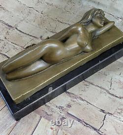 Bronze Metal Statue Marble Chair Nude Female Style Art New Sculpture Celebrity