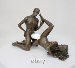 Bronze Nude Sexy Couple Statue Art Deco Style Art Nouveau Bronze Sign