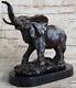 Bronze Sculpture, Art Nouveau Style Statue Signed Barye Abstract Elephant Nr