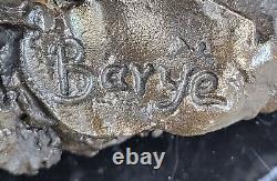 Bronze Sculpture, Art Nouveau Style Statue Signed Barye Abstract Elephant Nr