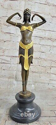 Bronze Sculpture Statue Collection Art Nouveau Style 16' Grand Dancer Wax