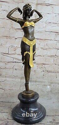 Bronze Sculpture Statue Collection Art Nouveau Style 16' Grand Dancer Wax