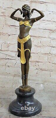 Bronze Sculpture Statue Collection Art Nouveau Style 16' Grand Dancer Wax