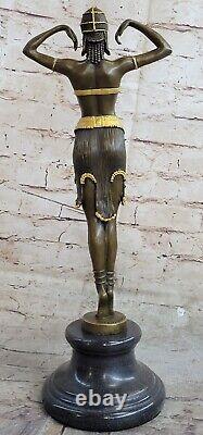 Bronze Sculpture Statue Collection Art Nouveau Style 16' Grand Dancer Wax