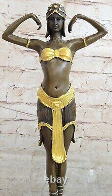 Bronze Sculpture Statue Collection Art Nouveau Style 16' Grand Dancer Wax