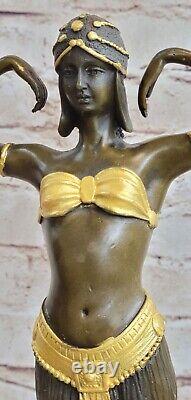 Bronze Sculpture Statue Collection Art Nouveau Style 16' Grand Dancer Wax