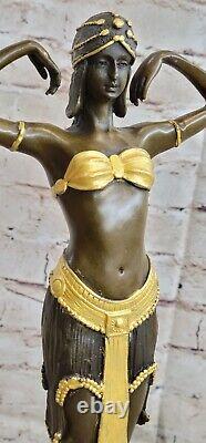 Bronze Sculpture Statue Collection Art Nouveau Style 16' Grand Dancer Wax