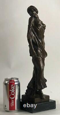 Bronze Sculpture Statue Superb Art Style New Sexy Maiden Figure Gift Nr