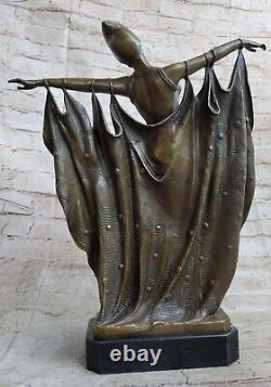 Bronze Sign Art Style New Deco Chiparus Chair Statue Figure Grand