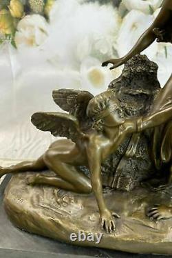 Bronze Sign Art Style New Sculpture Goddess Angel Detail Statue On Marble