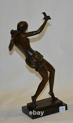 Bronze Statue Of The New Art Deco Style Freedom Dancer