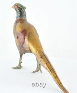 Bronze Statue Pheasant Bird Animal Hunting Style Art Deco Art Nouveau Style