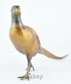 Bronze Statue Pheasant Bird Animal Hunting Style Art Deco Art Nouveau Style