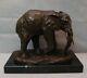 Bronze Statue Of Elephant In Animalier Style Art Deco And Art Nouveau Bronze Sign