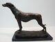 Bronze Statue Of Greyhound Hunting Animal In Art Deco And Art Nouveau Style