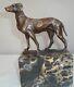 Bronze Statue Of A Hunting Dog In Art Deco And Art Nouveau Style