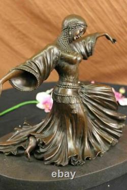 Bronze Style Art Nouveau Deco Chiparus Figure Statue Very Grand Gift Nr