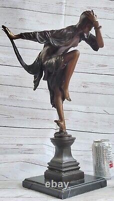 Bronze Style Art Nouveau Deco J. Erte Statue Figure Sculpture Statuette