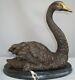 Bronze Swan Bird Animalier Art Deco Style Art Nouveau Sculpture Statue