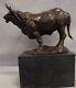 Bull Animal Statue Sculpture Art Deco Art Nouveau Style Massive Bronze