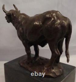 Bull Animal Statue Sculpture Art Deco Art Nouveau Style Massive Bronze