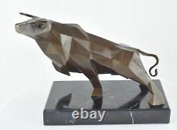 Bull Statue Sculpture Animal Style Art Deco Art Nouveau Bronze Massive