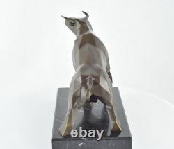 Bull Statue Sculpture Animal Style Art Deco Art Nouveau Bronze Massive