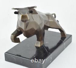 Bull Statue Sculpture Animal Style Art Deco Art Nouveau Bronze Massive